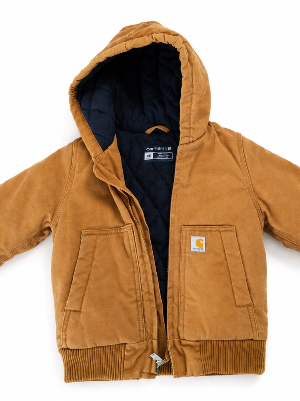 Carhartt Toddler Hooded Jacket
Size 2T Brown Duck Canvas